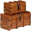 Set Forzieri 2 Pz In Legno Massello Di Acacia E Sheesham VidaXL -Armonia Decor 10399310 1
