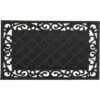 Relaxdays Zerbino Ingresso Casa, 75x45 Cm, Tappetino Rettangolare Classico, In Gomma Antiscivolo, Indoor & Outdoor, Nero -Armonia Decor 10719891 1
