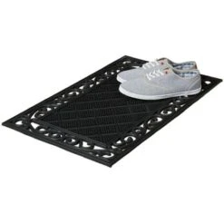 Relaxdays Zerbino Ingresso Casa, 75x45 Cm, Tappetino Rettangolare Classico, In Gomma Antiscivolo, Indoor & Outdoor, Nero -Armonia Decor 10719891 3