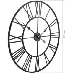 Orologio Da Parete Vintage Al Quarzo In Metallo 80cm XXL VidaXL 9 Orologio Da Parete Vintage Al Quarzo In Metallo 80cm XXL VidaXL -Armonia Decor 10829784 3