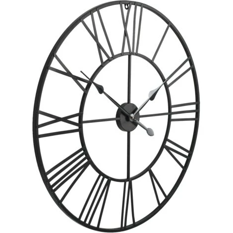 Orologio Da Parete Vintage Al Quarzo In Metallo 80cm XXL VidaXL 6 Orologio Da Parete Vintage Al Quarzo In Metallo 80cm XXL VidaXL - immagine 4