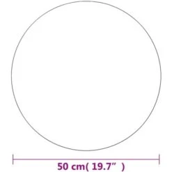 Specchio Da Parete 50 Cm In Vetro Circolare VidaXL -Armonia Decor 11091492 3