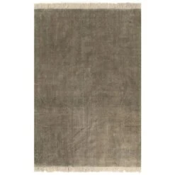 Tappeto Kilim In Cotone 120x180 Cm Grigio Talpa VidaXL