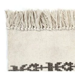 Tappeto Kilim In Cotone 120x180 Cm Con Motivi Grigi/Rosa VidaXL -Armonia Decor 11187607 3