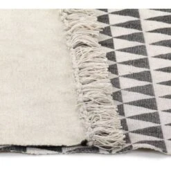 Tappeto Kilim In Cotone 120x180 Cm Con Motivi Bianchi/Neri VidaXL -Armonia Decor 11187617 4