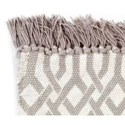 Tappeto Kilim In Cotone 120x180 Cm Con Motivi Grigio Talpa VidaXL 8 Tappeto Kilim In Cotone 120x180 Cm Con Motivi Grigio Talpa VidaXL -Armonia Decor 11187620 3