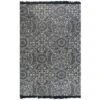 Tappeto Kilim In Cotone 120x180 Cm Grigio Con Motivi VidaXL