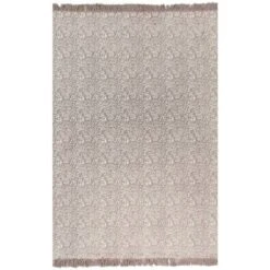 Tappeto Kilim In Cotone 120x180 Cm Grigio Talpa Con Motivi VidaXL