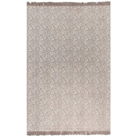 Tappeto Kilim In Cotone 120x180 Cm Grigio Talpa Con Motivi VidaXL 3 Tappeto Kilim In Cotone 120x180 Cm Grigio Talpa Con Motivi VidaXL