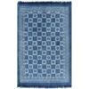 Tappeto Kilim In Cotone 120x180 Cm Blu Con Motivi VidaXL 2 Tappeto Kilim In Cotone 120x180 Cm Blu Con Motivi VidaXL -Armonia Decor 11187639 1