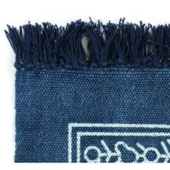 Tappeto Kilim In Cotone 120x180 Cm Blu Con Motivi VidaXL 8 Tappeto Kilim In Cotone 120x180 Cm Blu Con Motivi VidaXL -Armonia Decor 11187639 3