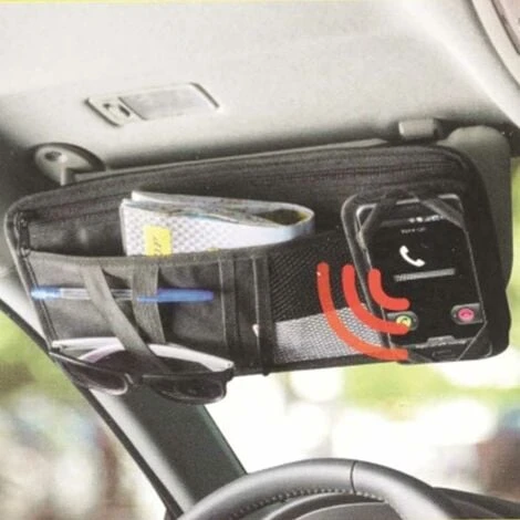 Dunlop Portaoggetti Per Parasole Auto Organizer Con Tasche Porta Smartphone E Oggetti 5 Dunlop Portaoggetti Per Parasole Auto Organizer Con Tasche Porta Smartphone E Oggetti - immagine 3