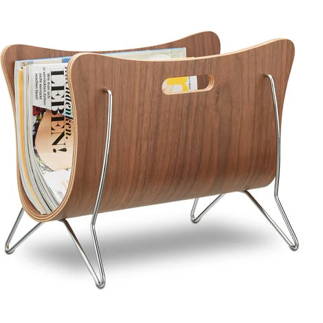 Relaxdays Portariviste Da Terra In Legno Curvato, Organizer Porta Giornali Design Moderno, HLP 30 X 37 X 25 Cm, Naturale 3 Relaxdays Portariviste Da Terra In Legno Curvato, Organizer Porta Giornali Design Moderno, HLP 30 X 37 X 25 Cm, Naturale