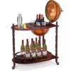 COSTWAY Mappamondo Bar Con Ruote Mobili Porta Liquori Minibar Portabottiglie, 88 X 70 X 45 Cm -Armonia Decor 11869580 1