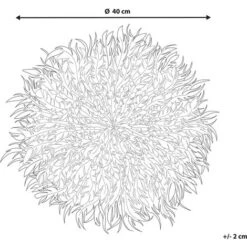 Decorazione Da Parete Con Piume ø 40 Cm Rosso Corallo JUJU -Armonia Decor 11926461 3