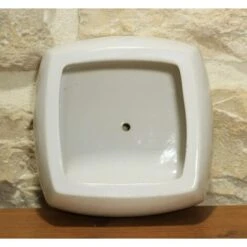 Vaso Quadrato Per Piante E Bonsai In Ceramica Bianco Cm. 15,5 -Armonia Decor 12012644 3