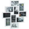 Relaxdays Cornice Per 10 Foto, In Formato Verticale O Orizzontale, Da Parete, In Plastica, HxL 55x50 Cm, Bianco -Armonia Decor 12257766 1