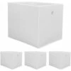 DuneDesign Set 4 Scatole Portaoggetti Box Pieghevoli 33x38x33cm Cestini Di Tessuto Con 2 Asole Di Metallo Ceste Bianco 2 DuneDesign Set 4 Scatole Portaoggetti Box Pieghevoli 33x38x33cm Cestini Di Tessuto Con 2 Asole Di Metallo Ceste Bianco -Armonia Decor 12737440 1