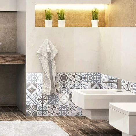 Quadretti Di Cemento Adesivo Parete – Azulejos – 15 x 15 cm – 24 pezzi 6 Quadretti Di Cemento Adesivo Parete – Azulejos – 15 x 15 cm – 24 pezzi - immagine 4