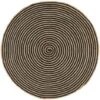 Tappeto Lavorato A Mano In Juta Design A Spirale Nero 90 Cm VidaXL -Armonia Decor 13390949 1