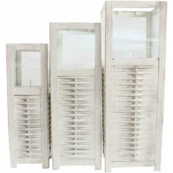 Set Di 3 Lanterne In Metallo