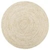 Tappeto Artigianale In Juta Bianco E Naturale 90 Cm VidaXL -Armonia Decor 13967694 1