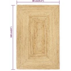 Tappeto Artigianale In Juta Naturale 80x160 Cm VidaXL -Armonia Decor 13967705 3