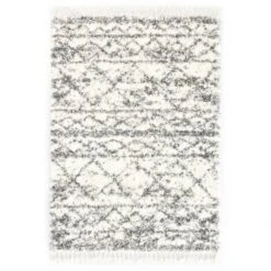 Tappeto Shaggy Berbero In PP Beige E Sabbia 160x230 Cm VidaXL