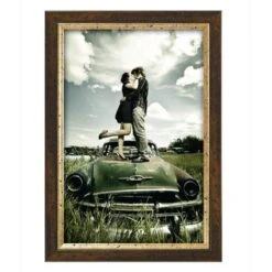 Cornice Portafoto COLBERT 25 Mm 70x100 Cm Arte Povera In Legno Noce/Oro