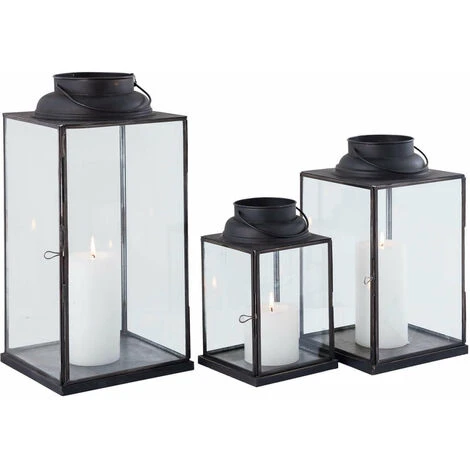 Lanterna In Vetro E Metallo Di Design Moderno Stile Minimalista Portacandela, Cm 14,5x14,5x25 H 4 Lanterna In Vetro E Metallo Di Design Moderno Stile Minimalista Portacandela, Cm 14,5x14,5x25 H - immagine 2