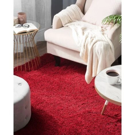 Tappeto Pelo Lungo 200 X 300 Cm Rosso Cide 4 Tappeto Pelo Lungo 200 X 300 Cm Rosso Cide - immagine 2