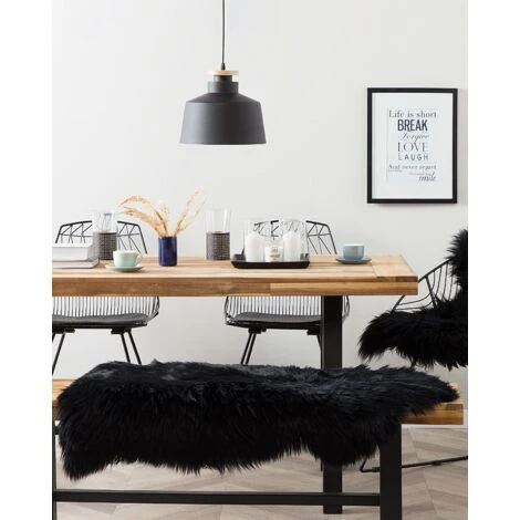 Pelle Di Pecora In Colore Nero Uluru 4 Pelle Di Pecora In Colore Nero Uluru - immagine 2