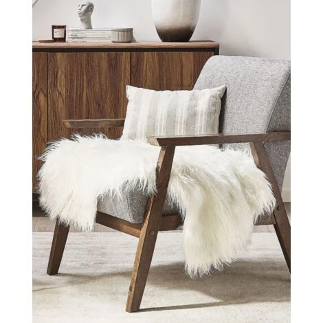 Pelle Sintetica Di Pecora Colore Bianco Mungo 4 Pelle Sintetica Di Pecora Colore Bianco Mungo - immagine 2