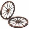 Set Di 2 Ruote Decorative In Legno Vintage Da Giardino, Carrello Ruota Decorazione Del Giardino E Parete, 76 X 76 X 3,5 Cm Legno Di Abete -Armonia Decor 15971970 1