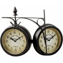 Orologio Da Stazione, Orologio Da Parete Bifacciale, Orologio A Due Lati Di Design Retrò -Armonia Decor 16779273 5