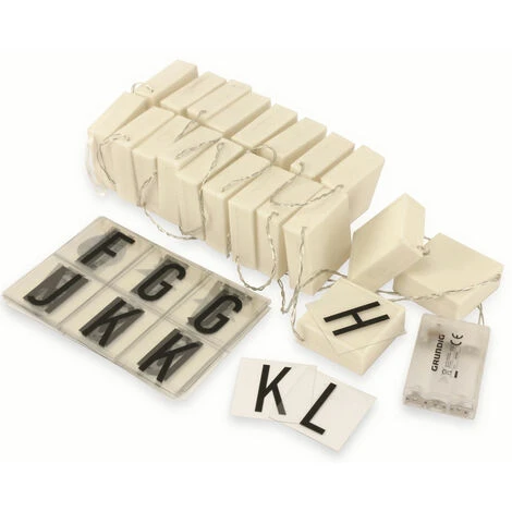 Catena Luminosa Cinema Light Box Frasi Striscia 20 Luci LED 90 Lettere Grundig 5 Catena Luminosa Cinema Light Box Frasi Striscia 20 Luci LED 90 Lettere Grundig - immagine 3