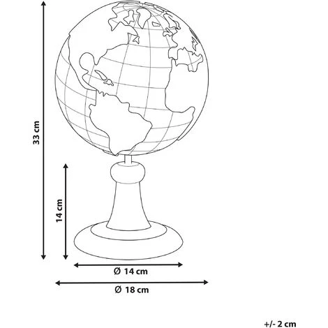 Figura Decorativa Globo Terrestre Argento Piedistallo Nero 18 X 33 Cm Earth 5 Figura Decorativa Globo Terrestre Argento Piedistallo Nero 18 X 33 Cm Earth - immagine 3
