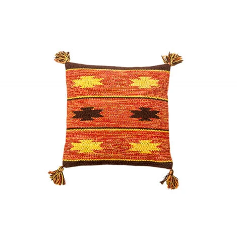 Doge Milano Tappeto Moderno Chicago, Stile Kilim, 100% Cotone, Arancione, 45x45cm 3 Doge Milano Tappeto Moderno Chicago, Stile Kilim, 100% Cotone, Arancione, 45x45cm