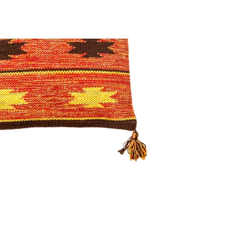 Doge Milano Tappeto Moderno Chicago, Stile Kilim, 100% Cotone, Arancione, 45x45cm 4 Doge Milano Tappeto Moderno Chicago, Stile Kilim, 100% Cotone, Arancione, 45x45cm - immagine 2