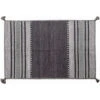 Doge Milano Tappeto Moderno Kansas, Stile Kilim, 100% Cotone, Nero, 90x60cm -Armonia Decor 17783464 1