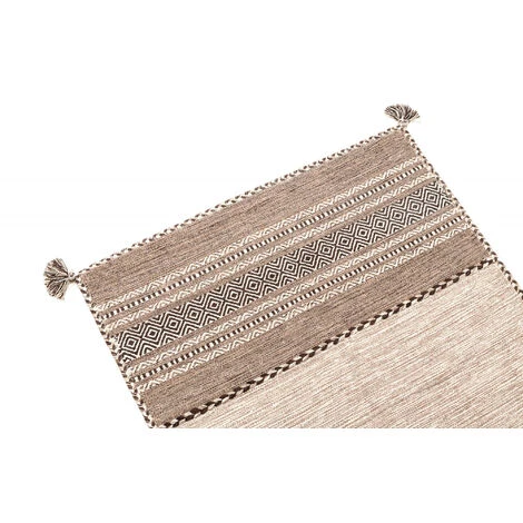Doge Milano Tappeto Moderno Kansas, Stile Kilim, 100% Cotone, Avorio, 90x60cm 4 Doge Milano Tappeto Moderno Kansas, Stile Kilim, 100% Cotone, Avorio, 90x60cm - immagine 2