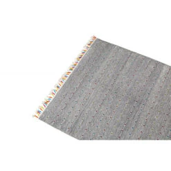 Doge Milano Tappeto Moderno Texas, Stile Kilim, 100% Cotone, Grigio, 110x60cm -Armonia Decor 17783715 2