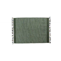 Doge Milano Tappeto Moderno Dallas, Stile Kilim, 100% Cotone, Verde, 110x60cm