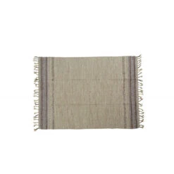 Doge Milano Tappeto Moderno Boston, Stile Kilim, 100% Cotone, Beige, 110x60cm