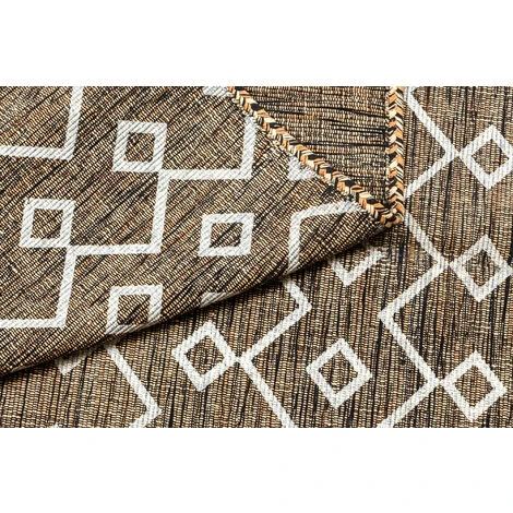 Doge Milano Tappeto Moderno Toronto, Stile Kilim, 100% Cotone, Marrone, 110x60cm 5 Doge Milano Tappeto Moderno Toronto, Stile Kilim, 100% Cotone, Marrone, 110x60cm - immagine 3