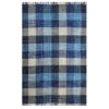 Doge Milano Tappeto Moderno Sacramento, Stile Kilim, 100% Cotone, Blu, 110x60cm