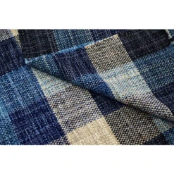 Doge Milano Tappeto Moderno Sacramento, Stile Kilim, 100% Cotone, Blu, 110x60cm -Armonia Decor 17784415 3