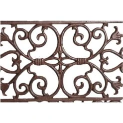 Zerbino In Ghisa Grande Ingresso Casa Anticato Esterno Mezzaluna Rettangolare Bianco Ruggine Tappetino Tappeto Antiscivolo -Armonia Decor 18029907 4