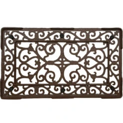 Zerbino In Ghisa Grande Ingresso Casa Anticato Esterno Mezzaluna Rettangolare Bianco Ruggine Tappetino Tappeto Antiscivolo -Armonia Decor 18029907 5