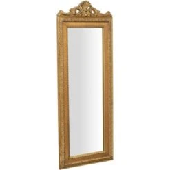 Specchio Da Parete Specchio Bagno Con Cornice Oro Specchio Shabby Specchio Da Parete Specchio Camera Letto 90x35x4 Cm